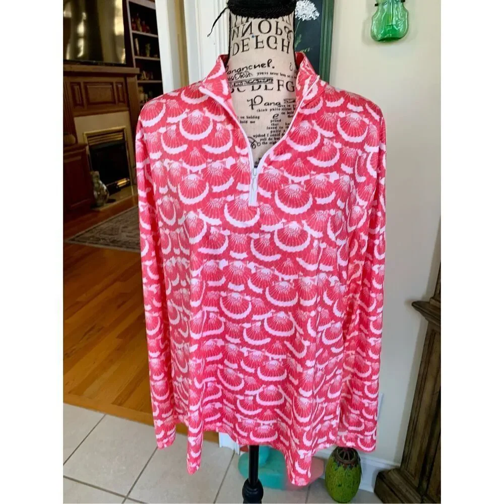 Gottex Coral Seashell Tennis/Golf/Pickleball Top - Picture 1 of 8